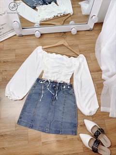 Áo croptop rút dây - nhiều màu