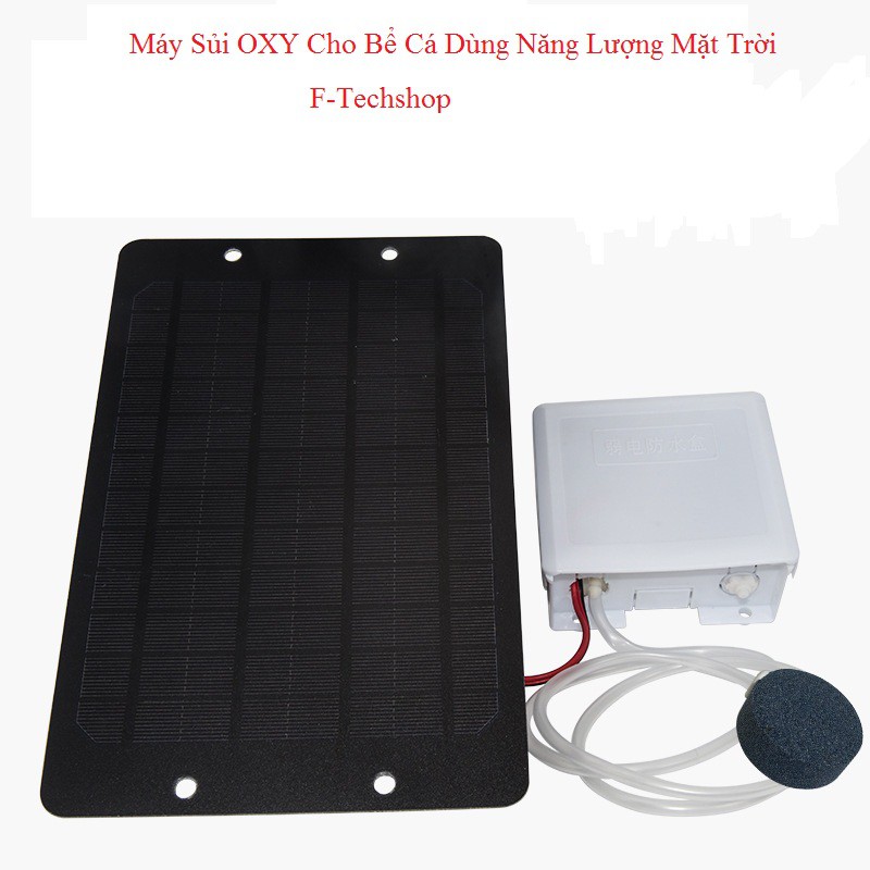 Máy Sục Khí Oxy Cho Bể Cá Sử Dụng Năng Lượng Mặt Trời Có Pin FT01