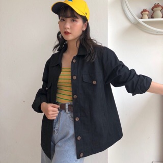 🔥Áo Khoác Jeans Kaki Unisex