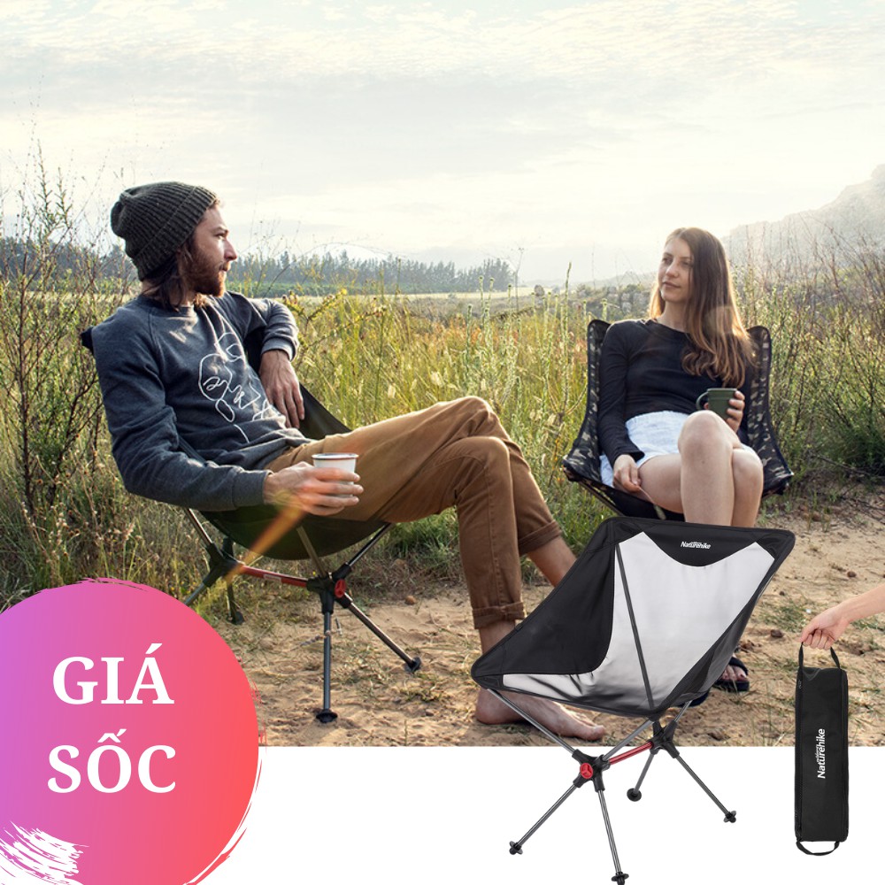 [CHÍNH HÃNG] Ghế Dã Ngoại Câu Cá Du Lịch Picnic Gấp Gọn Cầm tay Siêu Nhẹ NatureHike NH19JJ005