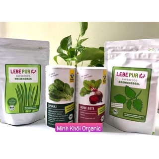 Bột cải bó xôi, bột cỏ lúa mì, bột củ dền, bột lá tầm ma/ lá han hữu cơ Đức