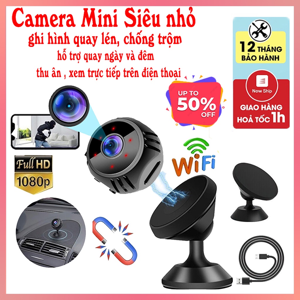 Camera kết nối Wifi xem trực tiếp từ xa trên điện thoại, không dây đàm thoại 2 chiều có đèn hồng ngoại quay ban đêm