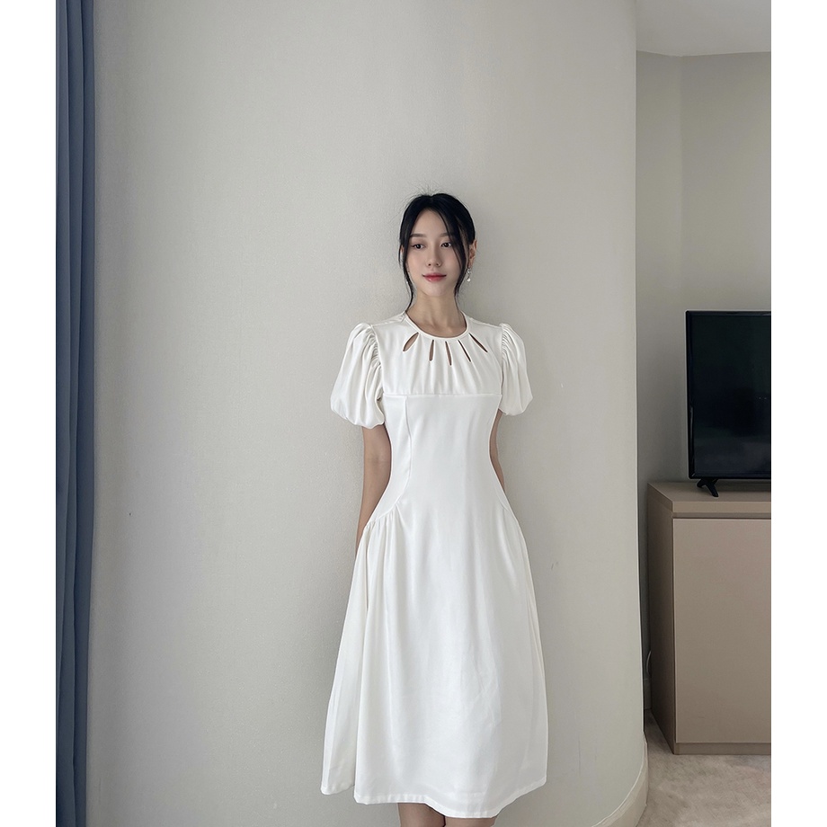BBSTORE'S Đầm Xòe Dự Tiệc Cutout Tay Phồng Thời Trang Đi Làm Cực Xinh -D1274