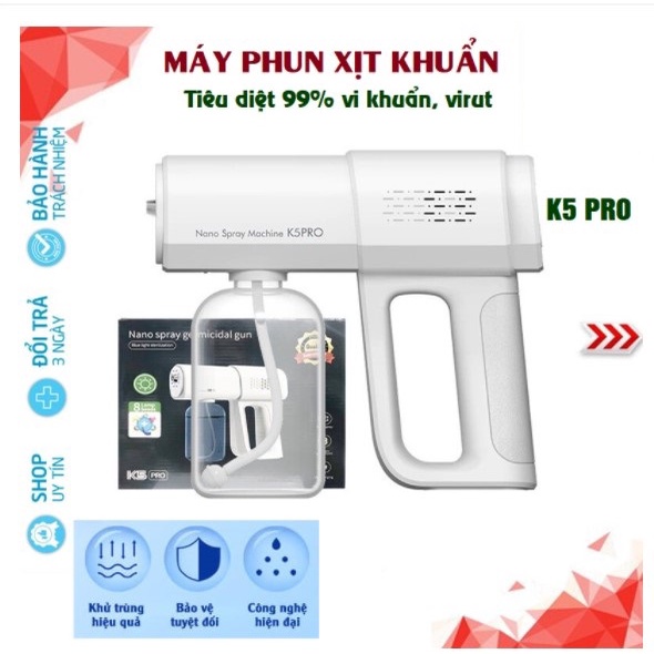 Súng Xịt Khử Khuẩn Nano / K5 / K6 Diệt Khuẩn 100% Máy Diệt Khuẩn Cầm Tay,Súng Xịt Khử Khuẩn Nano