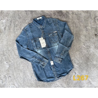 Áo Denim chất từ màu phom slim Full Tag
