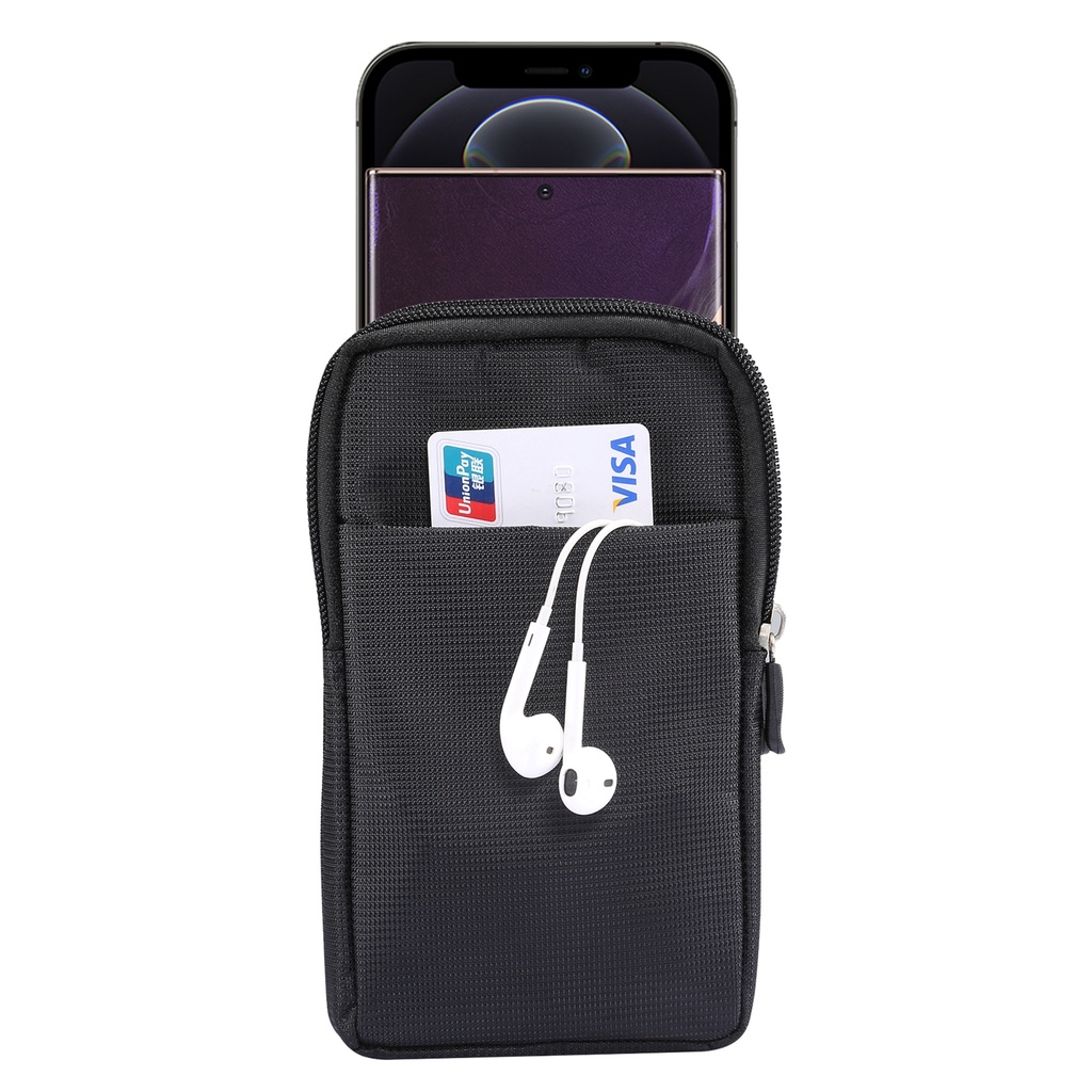 Túi đựng điện thoại nam 6.9 &quot;Túi đựng điện thoại bằng vải nylon đa năng cho iPhone 11 11 Pro Max X XS XS Max 14 14 Max dành cho Bao da thắt lưng nam Samsung S21 Ultra