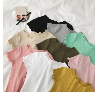 Áo croptop nữ chất thun gân form ôm