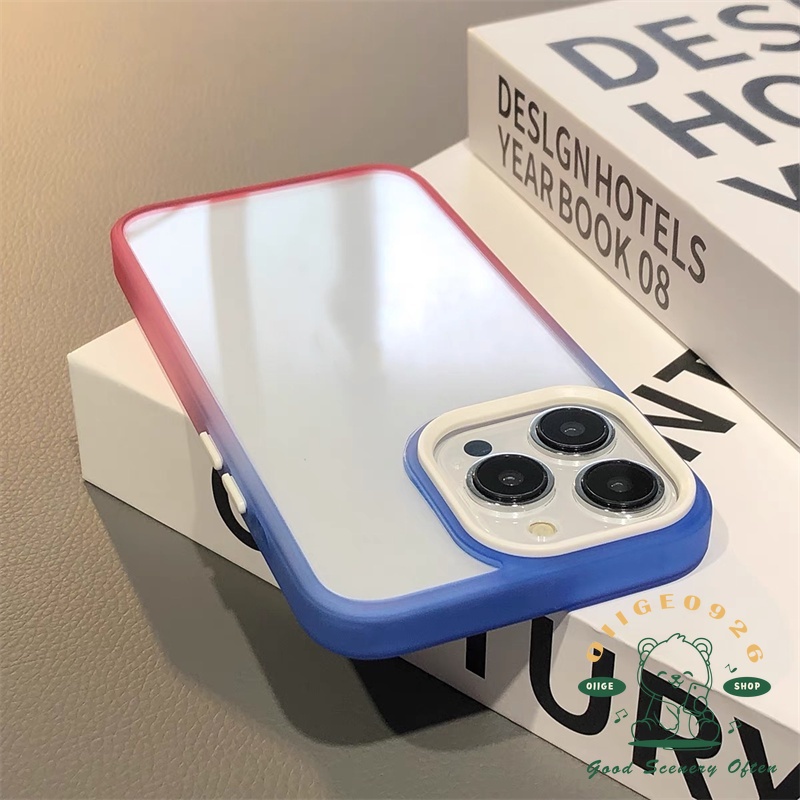 Ốp Điện Thoại Acrylic Màu gradient Chống Rơi Cho Iphone 13 12 11 Pro Max