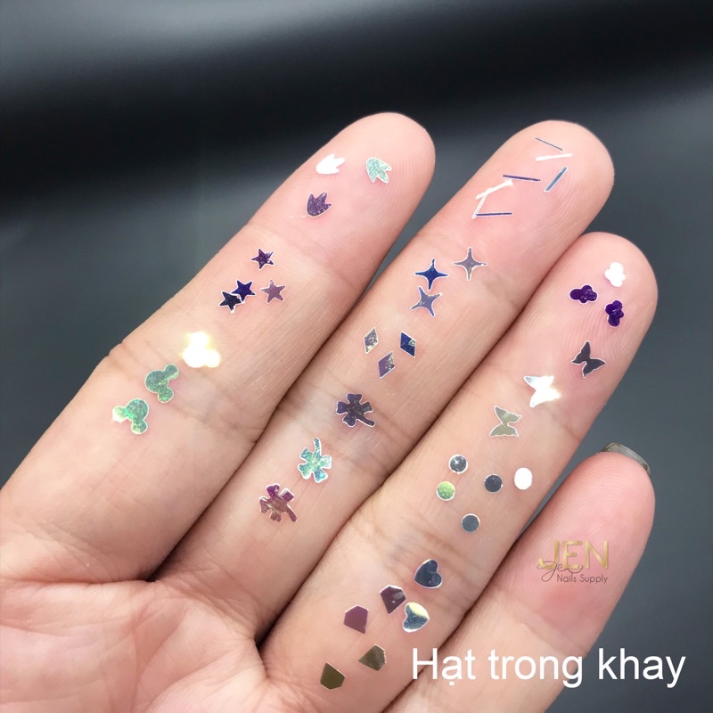 Sequin kim tuyến gương sáng trang trí móng