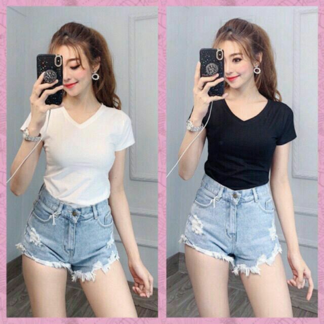 Áo phông trơn cổ TIM (kèm ảnh thật)