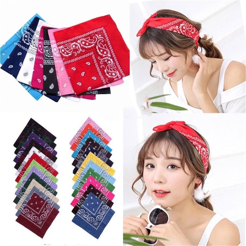 KHĂN BANDANA, TURBAN HOẠ TIẾT UNISEX, ĐEO CỔ, CỘT TÓC, ĐEO TAY