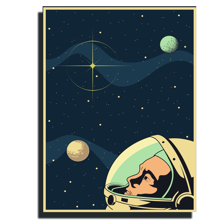 Tranh trang trí decor dán tường để bàn phong cách hiện đại popart