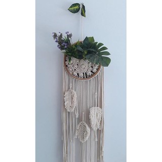 Rổ mây đan dây treo trang trí