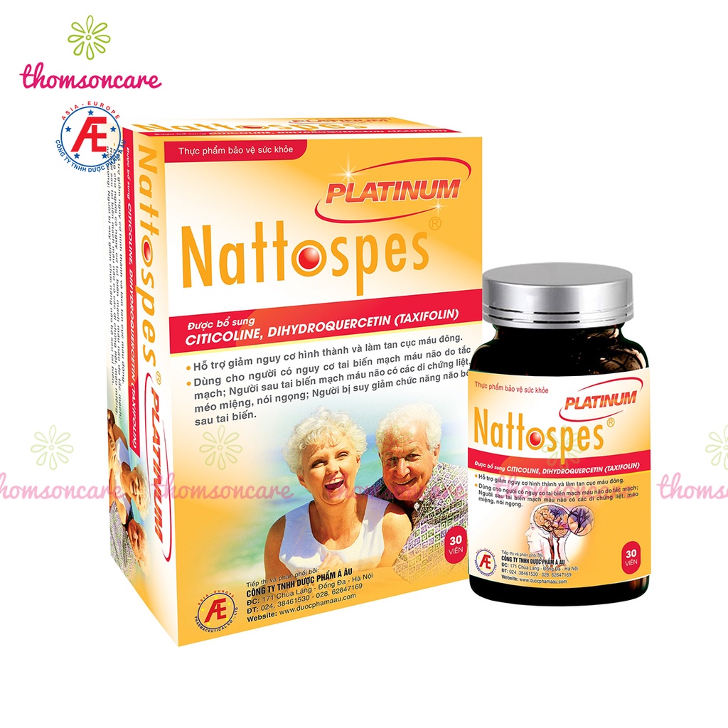 Nattospes Platinum Hàm lượng cao phòng ngừa tai biến, đột quỵ hiệu quả tốt hơn Natospes, có thêm Nattokinase