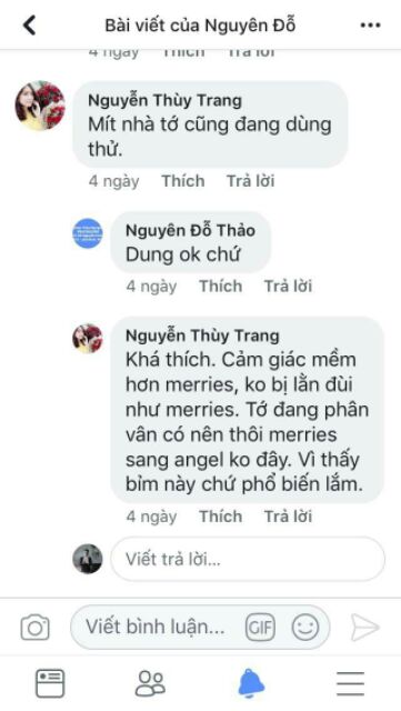 Bỉm quần angel M40 L38 XL36 XXL34 (Hàng chuẩn)