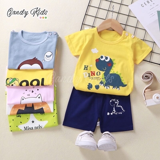 Áo Trẻ Em Mùa Hè Phù Hợp Với Cotton Ngắn Tay Và Quần Short Phù Hợp Với Nam Và Nữ Cho Bé Loại Quần Áo Trẻ Em Quần Áo Tiện Dụng phù Hợp Cho Bé Trai Và Bé Gái