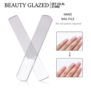 Cây dũa móng tay BEAUTY GLAZED bằng thủy tinh nano trong suốt cao cấp