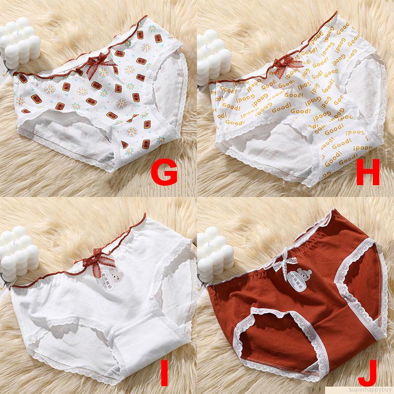 Quần lót cotton mềm mại kháng khuẩn phong cách Nhật Bản cho nữ