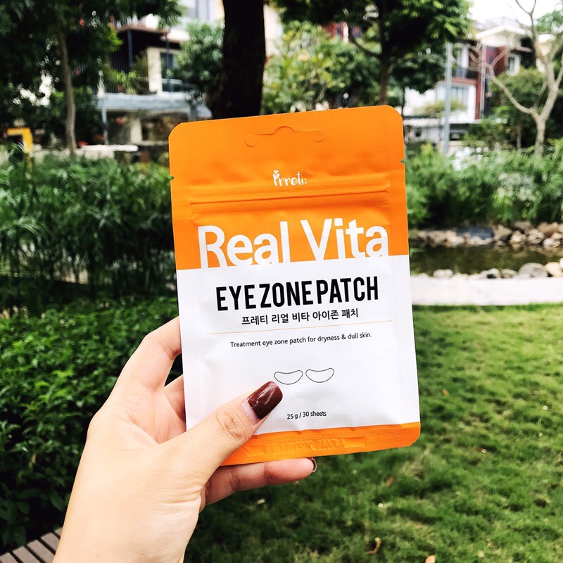 [30 miếng] Mặt nạ mắt PRRETI cấp ẩm chống thâm chống nhăn cho mắt PRRETI Real Vita EYE ZONE Patch