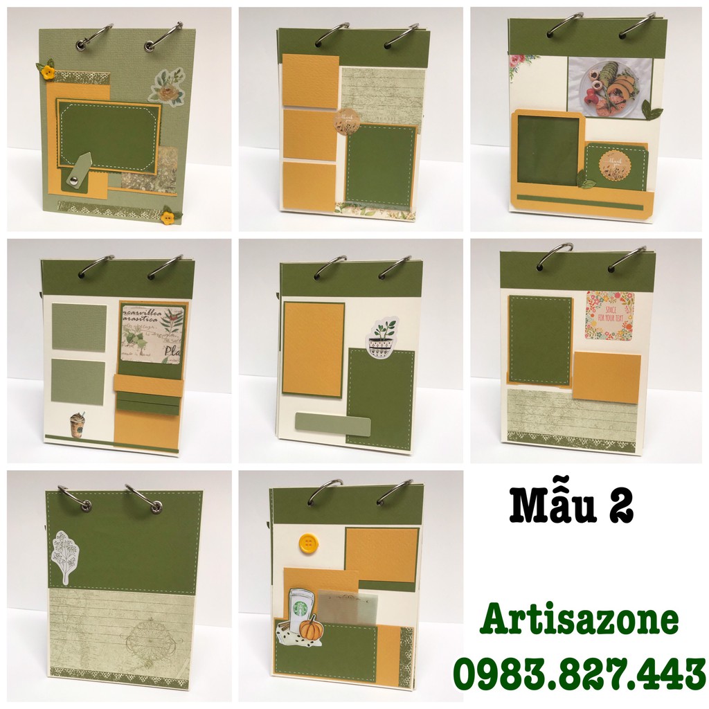 Album ảnh dán mini - Scrapbook handmade (Đọc kỹ mô tả từng sản phẩm)