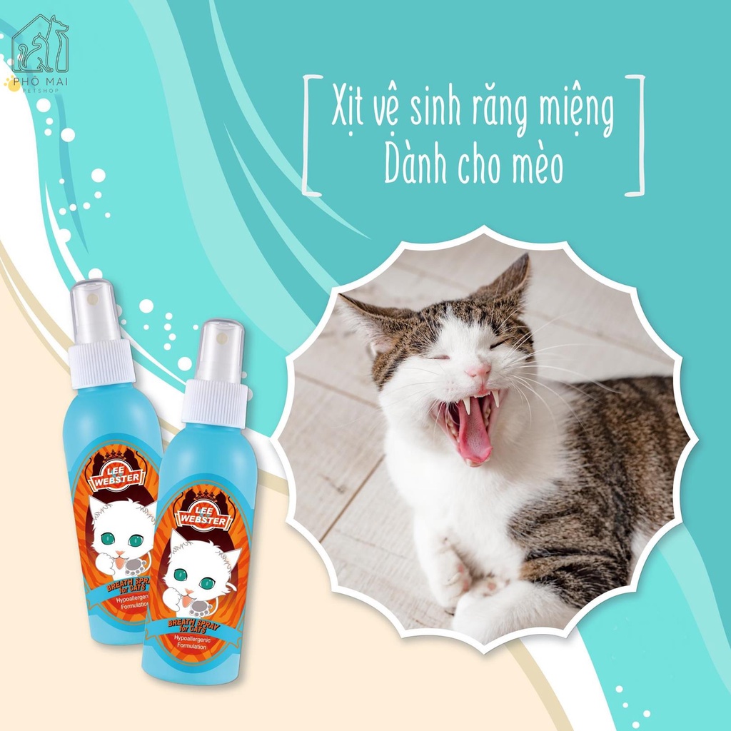 Xịt Vệ Sinh Răng Miệng Cho Mèo Lee Webster