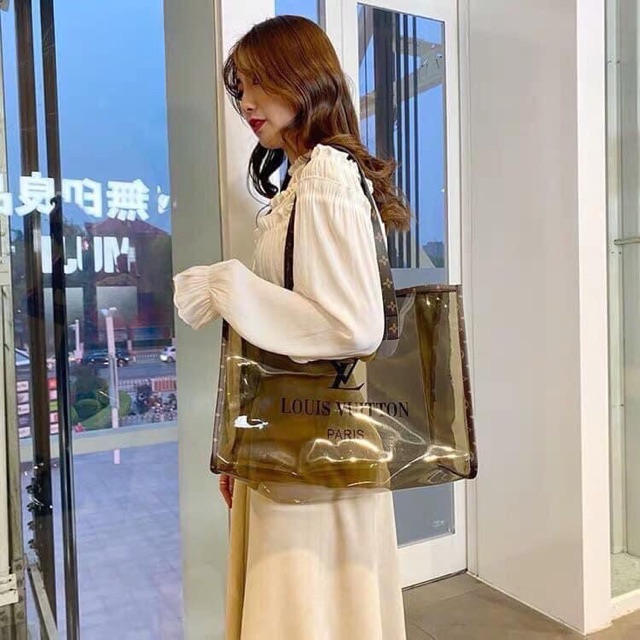 Túi nhựa trong tặng kèm ví 2in1