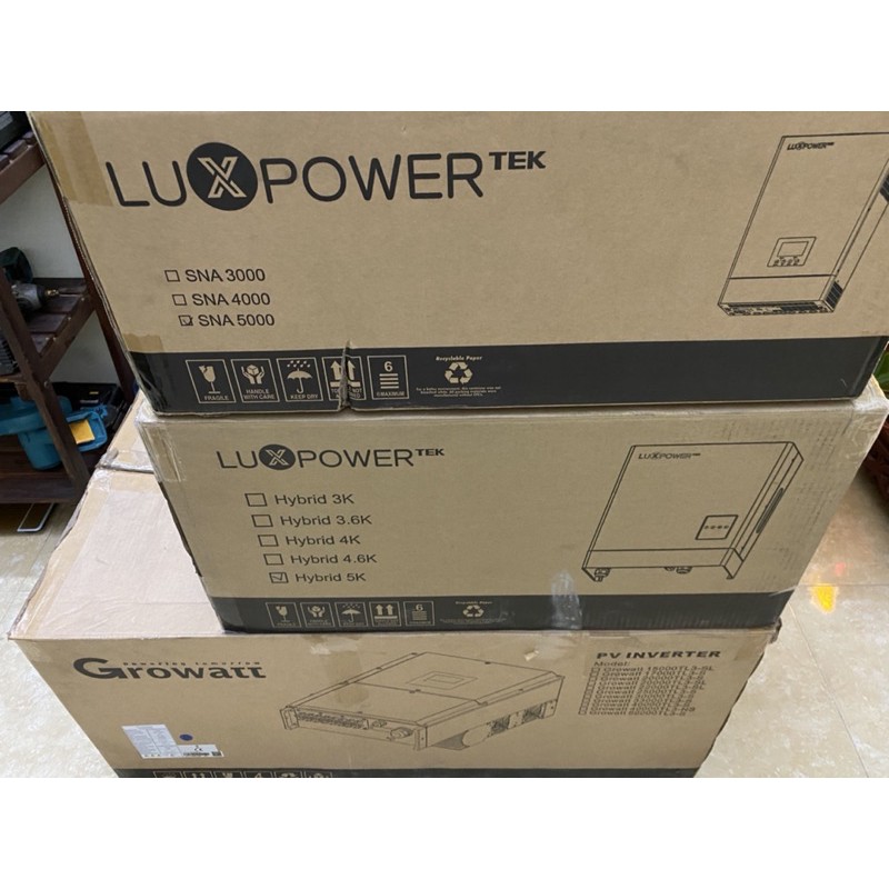 Inverter độc lập & hòa lưới, biến tần Hybrid Luxpower 5kW - 2MPPT 6000W pin mặt trời - Mã SNA 5000 WPV