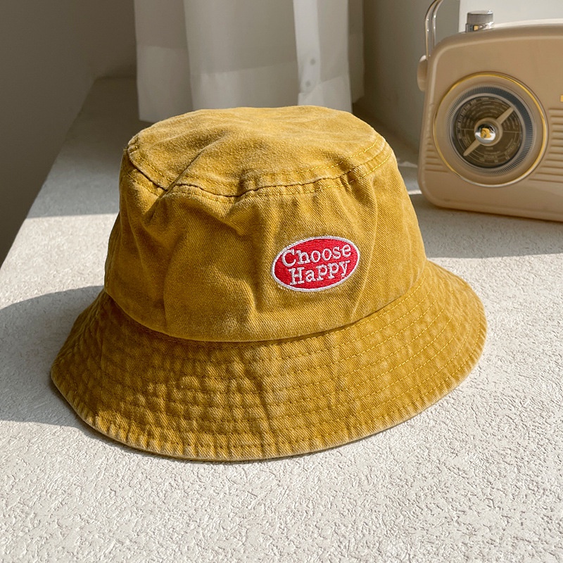 Nón Vành Denim Thêu Chữ Thời Trang Cho Bé