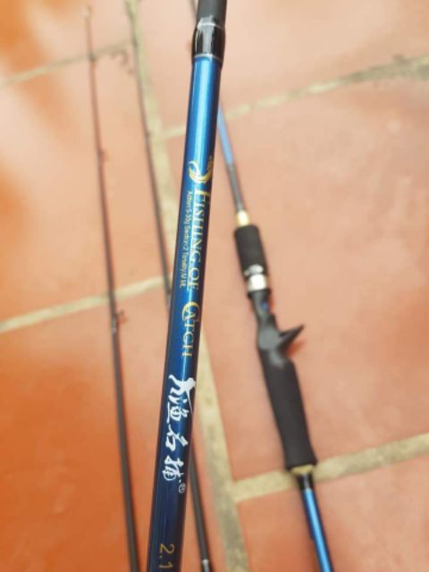 Bộ cần câu Lure 2 ngọn Fishing of catch máy đứng kèm máy câu DEUKIO AC2000 full kim loại