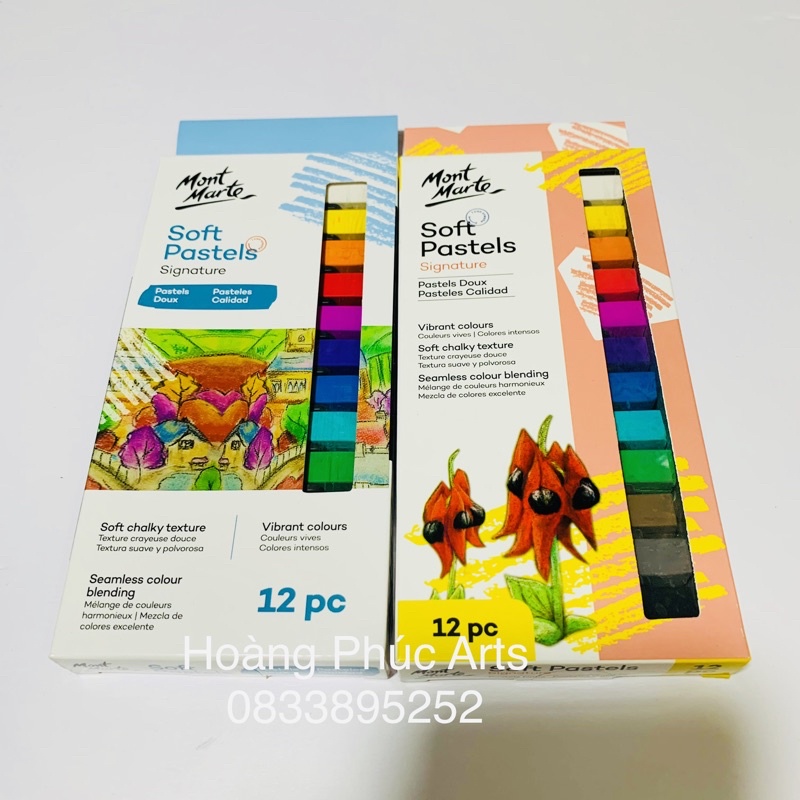 Phấn tiên Mont Marte Soft Pastel- Set bộ 12/ 36 màu