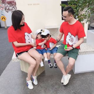Set yếm kèm áo thun bé gái