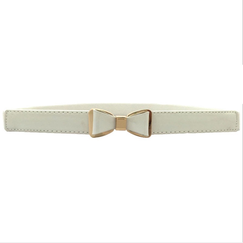 Thắt lưng da bản nhỏ phối khóa tròn thời trang cho nữ