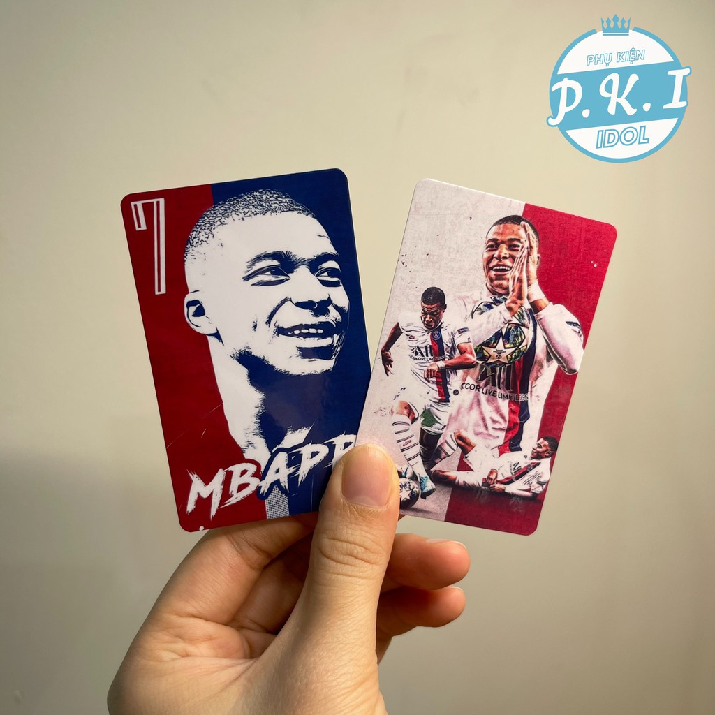 Card Thẻ Cầu Thủ Kylian Mbappé Bo Góc Ép Lụa Siêu Chất