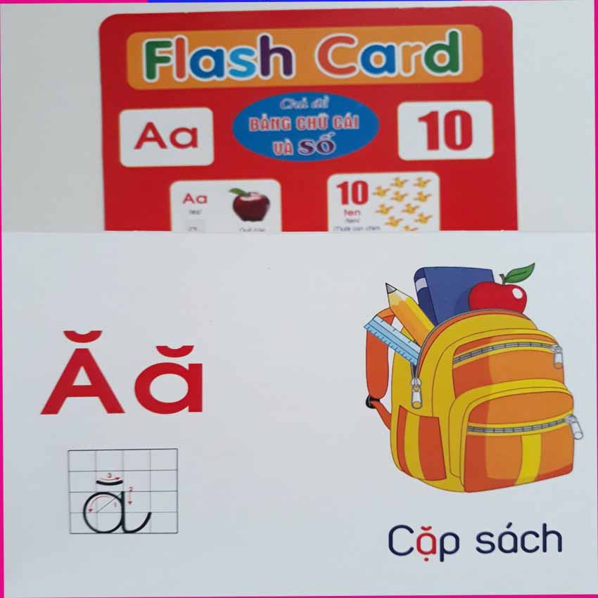 Thẻ học Flash Card chủ đề Bảng chữ cái và chữ số To Rõ Ràng cho bé