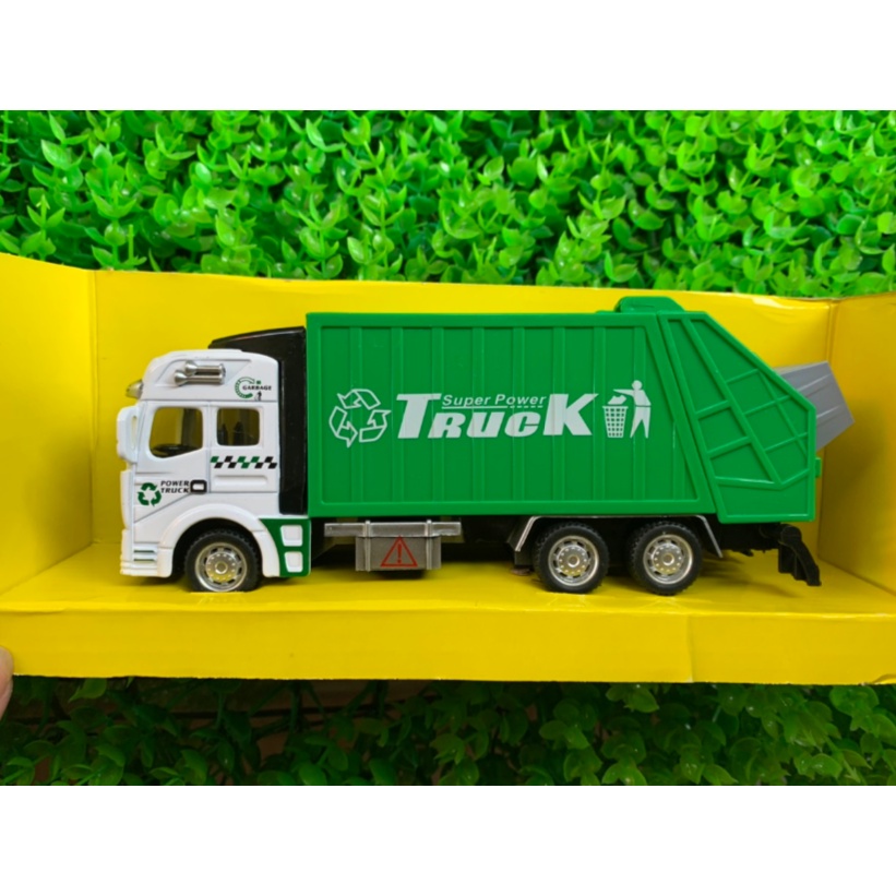 Xe ô tô chở rác xe rác đồ chơi trẻ em tỉ lệ 1:48 chạy cót