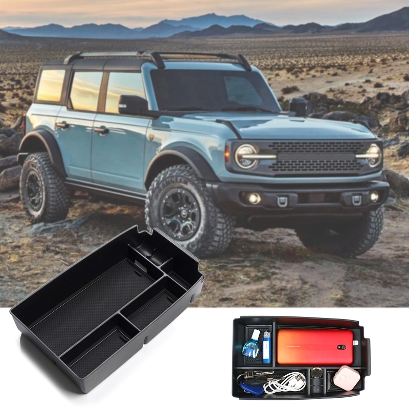 Hộp Đựng Vật Dụng Màu Đen Chống Trượt Cho Bronco 21 22