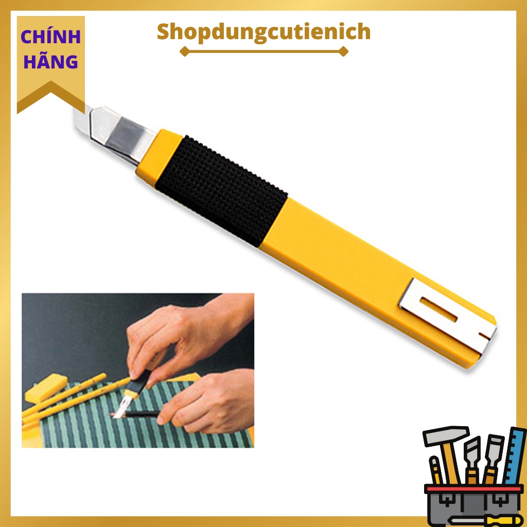 Dao Cắt Bao Bì, Vinyl, Bìa Cứng Và Nhiều Chất Liệu Khác OLFA A-2 Và Lưỡi Dao AB-10B