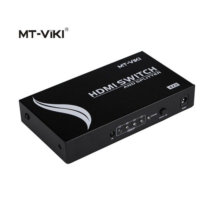 Bộ chia HDMI 4 vào 2 ra chính hãng MT-VIKI MT-HD4-2, BỘ CHIA HDMI 4 VÀO 2 RA FULL HD 1080P CÓ ĐIỀU KHIỂN MT-VIKI