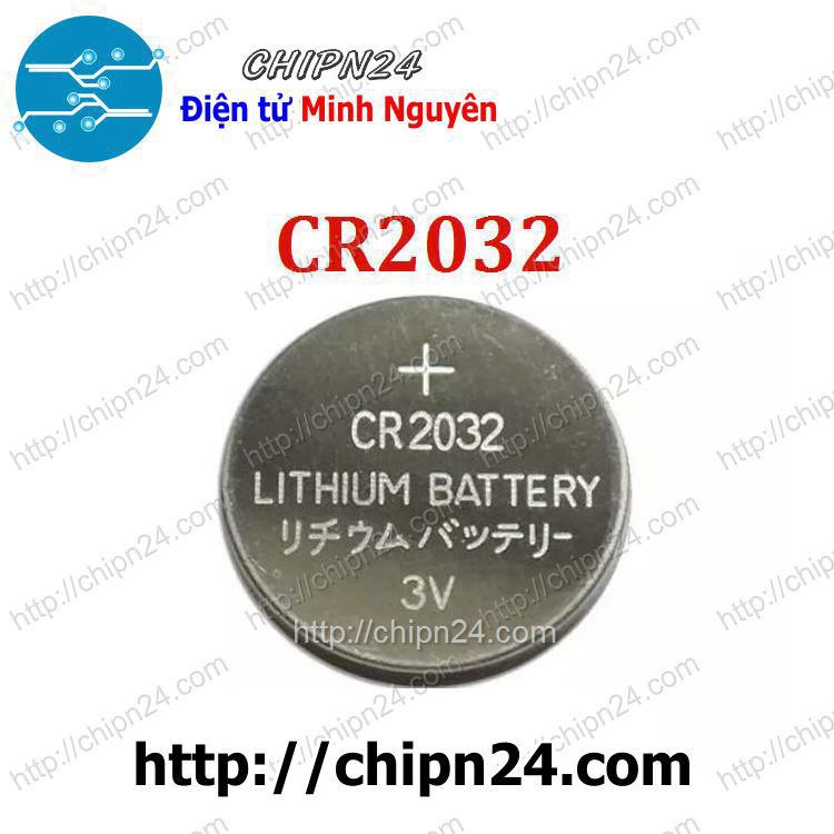 [2 VIÊN] Pin CR2032 Trong Vỉ 3V HUIFENG Xanh Lá, Pin CMOS