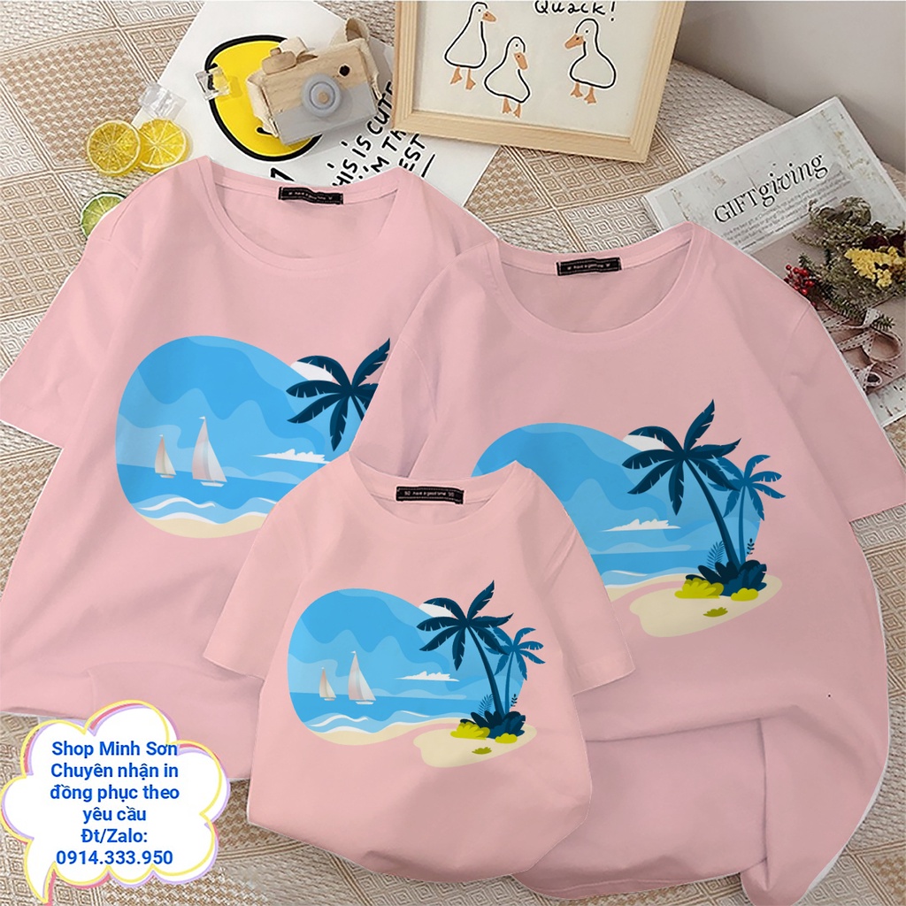🏖⛵🏖VIDEO ÁO GIA ĐÌNH THUYỀN VÀ BIỂN, ÁO ĐI BIỂN CHẤT COTTON LOẠI 1 ĐỦ MÀU ĐỦ SIZE