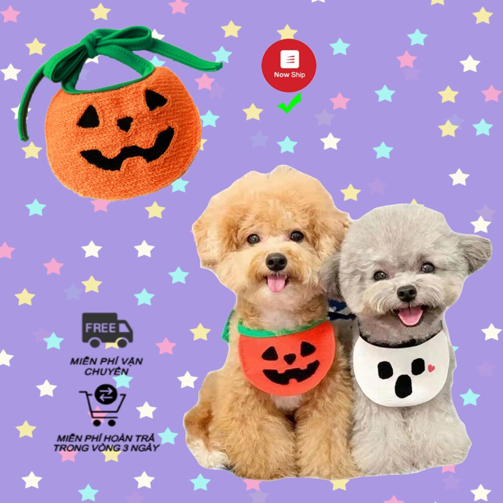 Yếm Đeo Cổ Bí Ngô Halloween Cho Chó Mèo - Hàng Độc Lạ Giá Rẻ Vô Địch