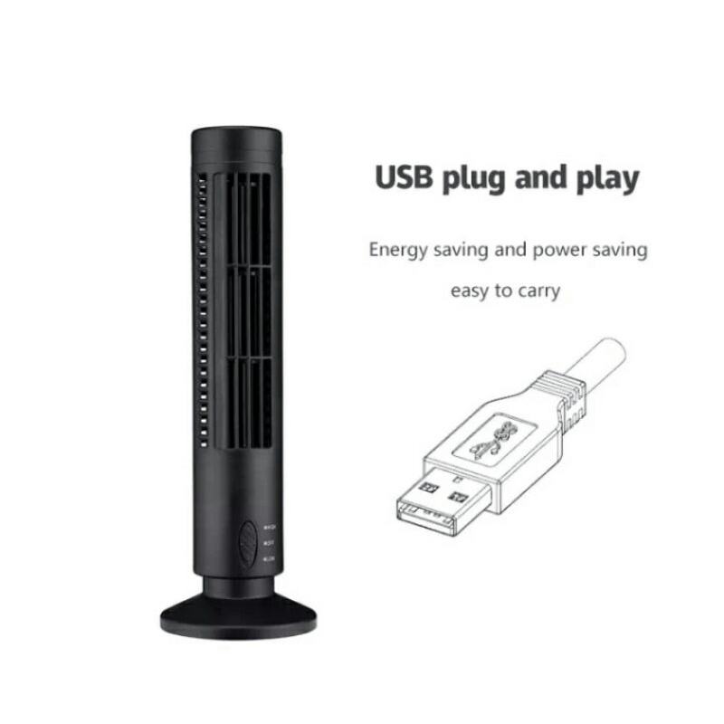 QUẠT THÁP KHÔNG CÁNH MINI ĐỂ BÀN SẠC USB