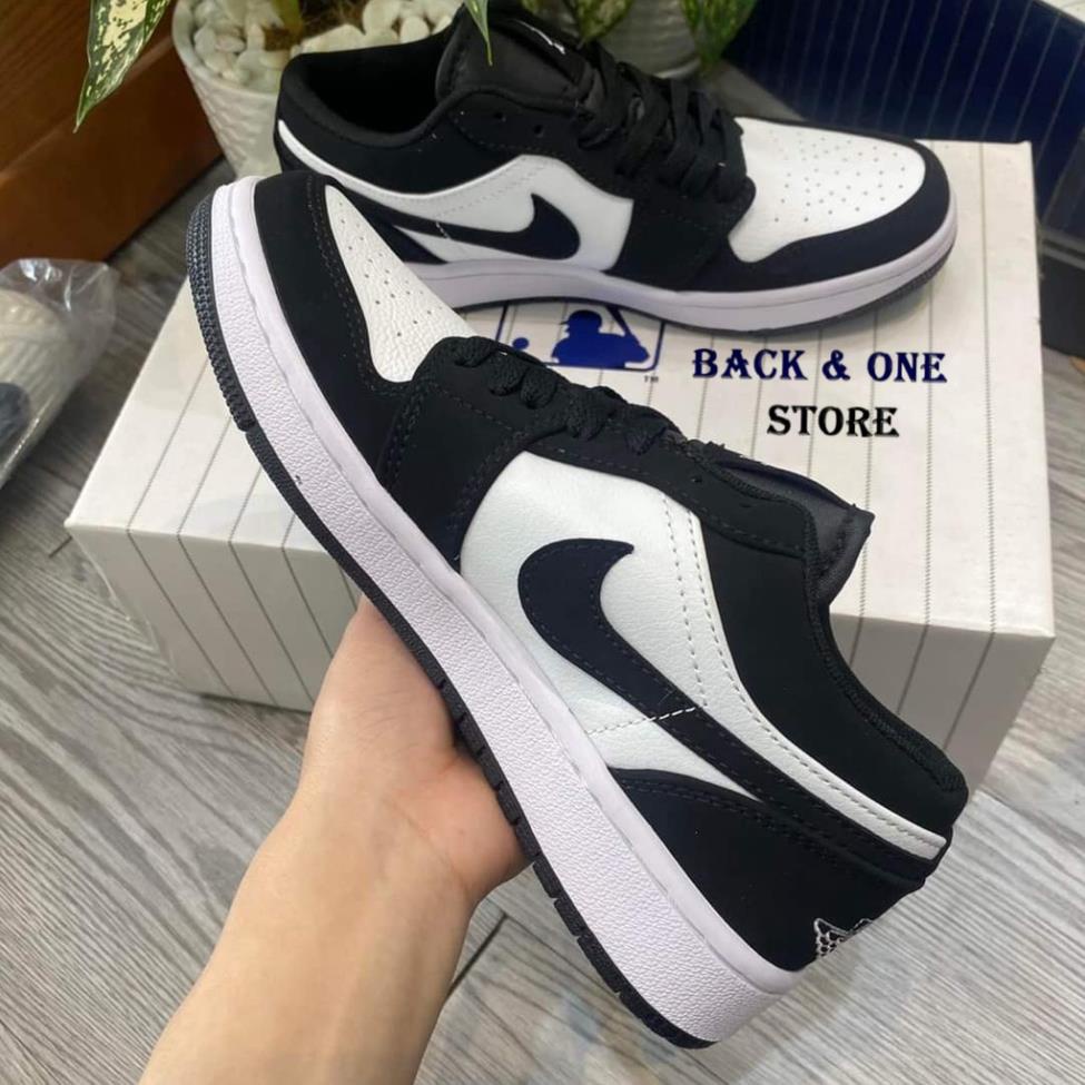 Giày 𝐉𝐨𝐫𝐝𝐚𝐧 1 low panda đen trắng, Giày JD1 low panda cổ thấp bản đẹp đầy đủ bill box -ng*