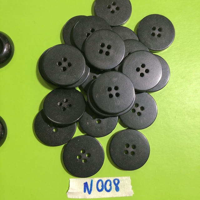 Combo 5 cúc áo,khuy áo ,nút áo đen size to N005-008