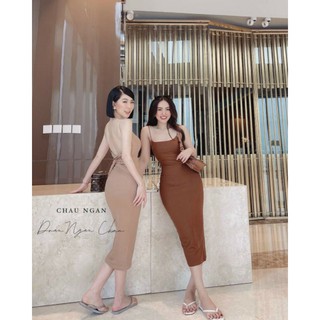 🍒Váy zip body xoắn lưng 🌸