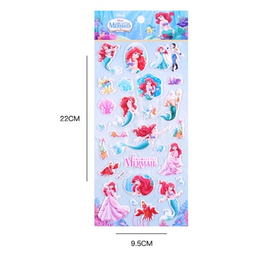 Hình dán sticker nổi 3D Nàng Tiên Cá Ariel Disney cho bé
