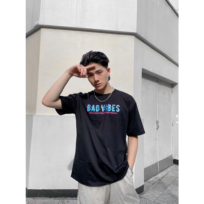 Áo Thun Unisex Nam Nữ Form rộng Hàng Chính Hãng SDVN BAD VIBES