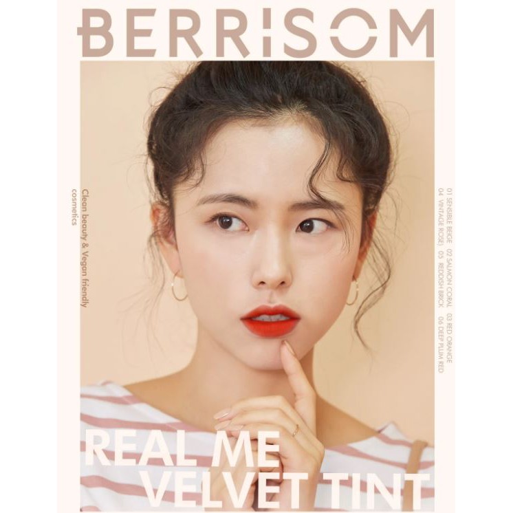 Son Kem Lì, Lên Màu Siêu Chuẩn, Lâu Trôi Berrisom Real Me Velvet Tint 6.5g