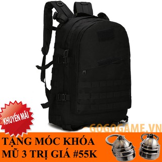 Balo 3 Pubg Size Lớn Đen - Tặng Móc Khóa PUBG