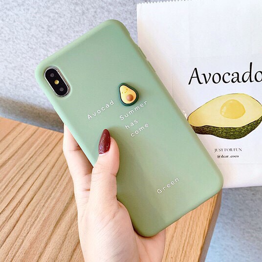 Ốp lưng điện thoại IP - TPU gắn hình trái cây- bơ-đào-cam ngộ nghĩnh 6/6s/6plus/6splus/7/8/7plus/8plus/x/xs/xsmax/11/1